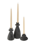 Arta Terracotta Candle Holder | Black