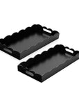 Black Scalloped Tray