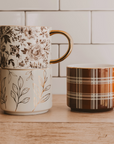 Brown Plaid Coffee Mug