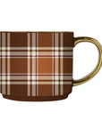 Brown Plaid Coffee Mug