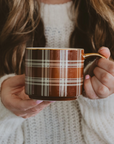 Brown Plaid Coffee Mug