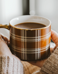Brown Plaid Coffee Mug