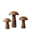 Carved Mushroom Decor