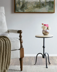 Cream Marble Pedestal Table
