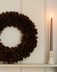 Dark Brown Wooden Wreath