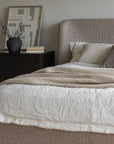 the faye bed in taupe