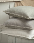 Fringed Boucle Pillow | Sage Grey