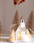 Glitter LED House Ornament