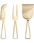 Gold Cheese Knives | Set of 3