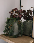 Iced Burgundy Berry Pod Spray