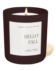 Hello Fall Brown Matte Jar Candle
