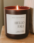 Hello Fall Brown Matte Jar Candle
