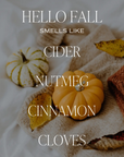 Hello Fall Brown Matte Jar Candle