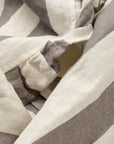Ruffle Thick Stripe Table Runner | Grey