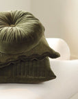 Velvet Scallop Pillow | Moss