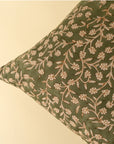 Wildvine Block Print Pillow | Olive