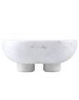 Footed Marble Bowl | White
