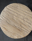 Reclaimed Elm Wood Round Stool