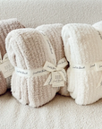 Solid Ribbed Cozy Blanket | Sand