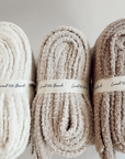 Solid Ribbed Cozy Blanket | Sand