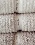 Solid Ribbed Cozy Blanket | Taupe