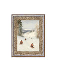 Sledding Hill Vintage Print
