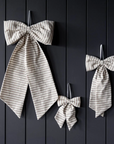 Striped Beige Bow
