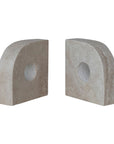 Travertine Bookends