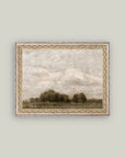Tree + Cloud Framed Antique Art