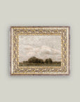 Tree + Cloud Framed Antique Art