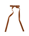 Thin Velvet Bow With Clip