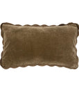 Velvet Scallop Pillow | Mink