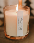 Warm + Cozy Tan Glass Candle