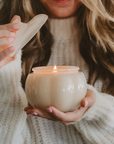 Warm + Cozy White Pumpkin Jar Candle