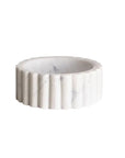 White Marble Fluted Soap Dish