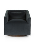 York Swivel Chair | Modern Velvet Smoke