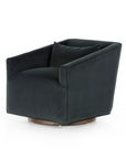 York Swivel Chair | Modern Velvet Smoke