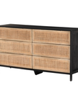 Sydney Dresser | Black Wash, Natural Cane