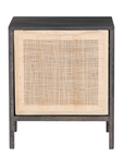 Sydney Nightstand | Black Wash, Natural Cane