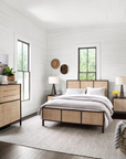 Sydney Nightstand | Black Wash, Natural Cane