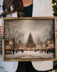 Christmas Square Vintage Print