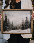 Christmas Forest Vintage Print