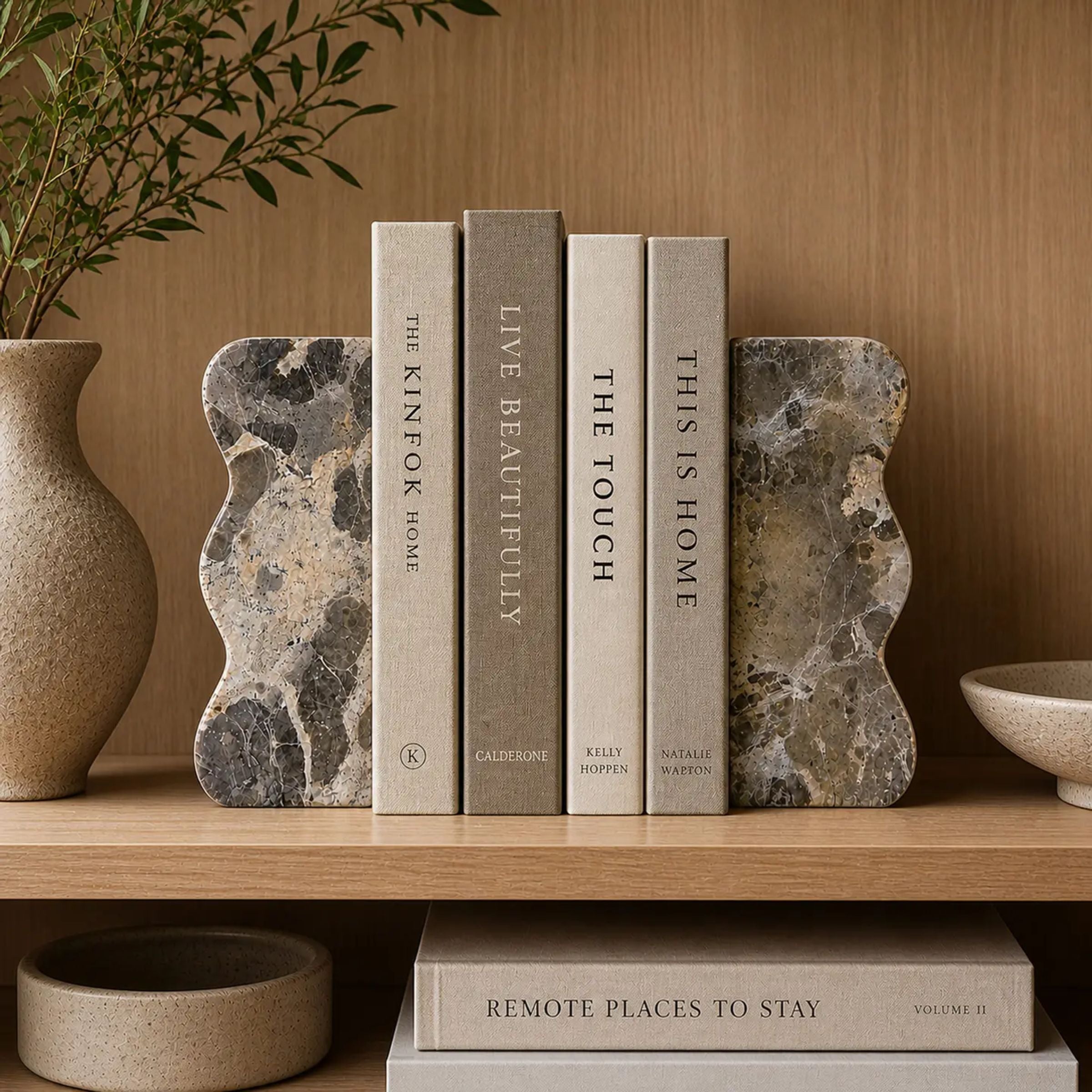 Amphora Marble Bookends
