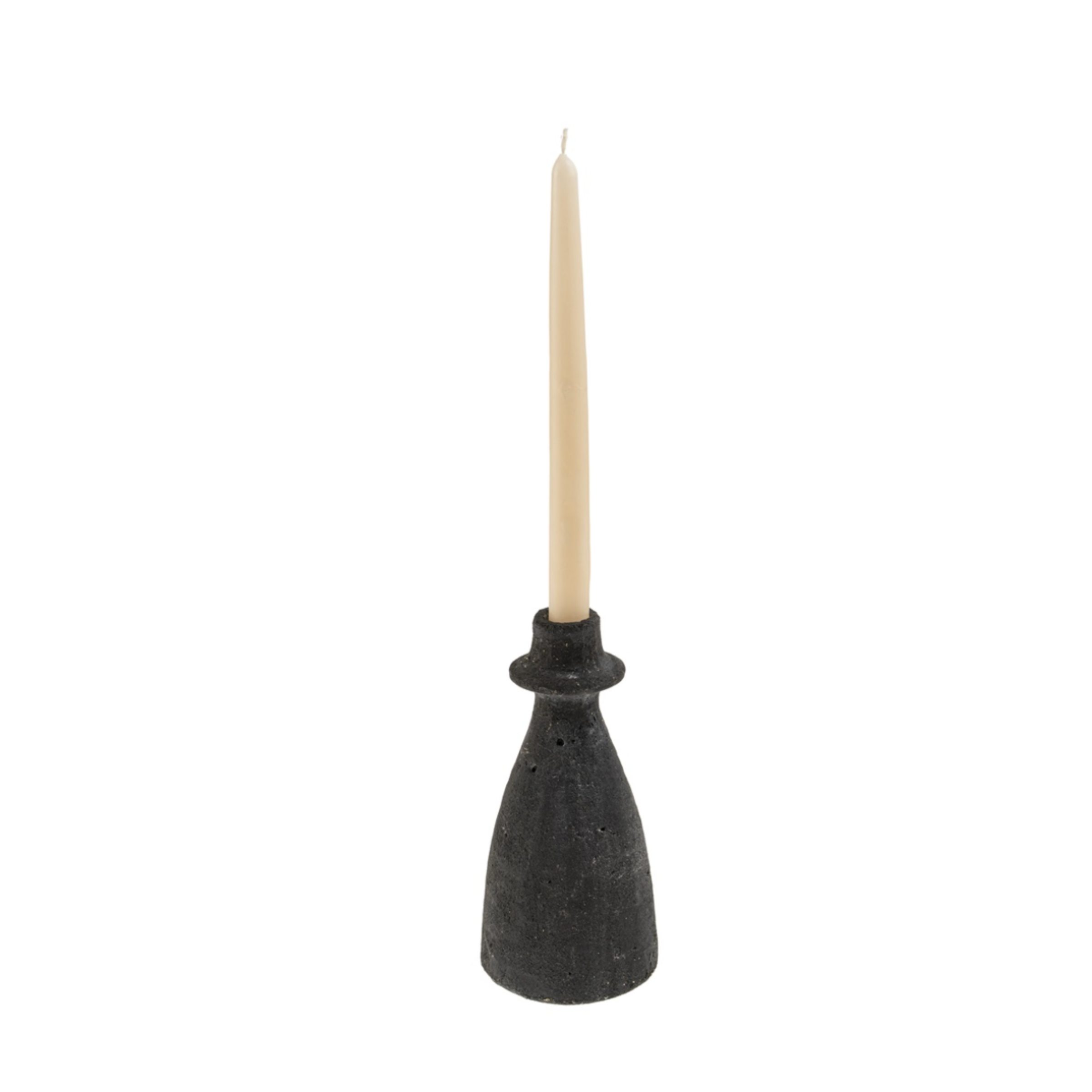 Arta Terracotta Candle Holder | Black