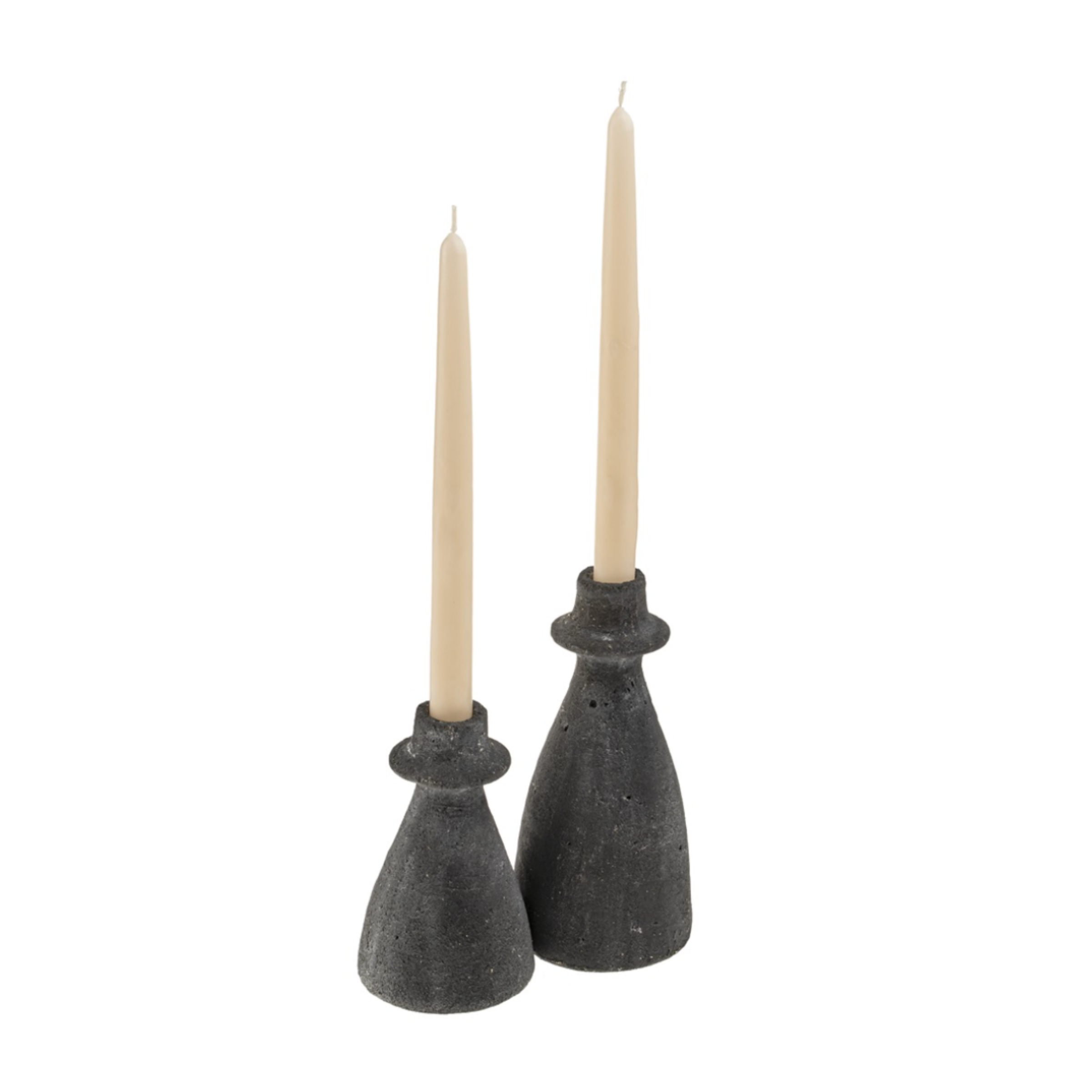 Arta Terracotta Candle Holder | Black