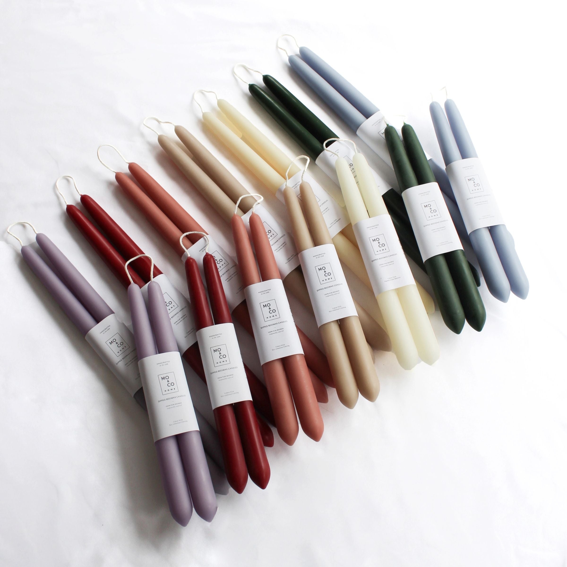 Beeswax Taper Candle Set