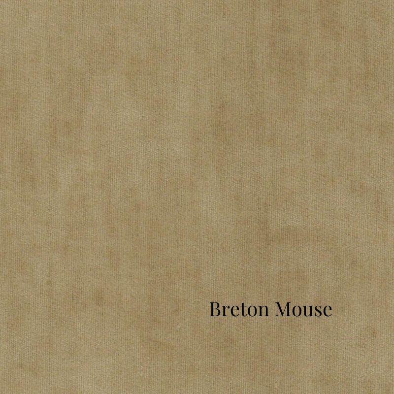 Beige fabric texture with 'Breton Mouse' label in St. Albert