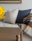 Brown Gingham Pillow