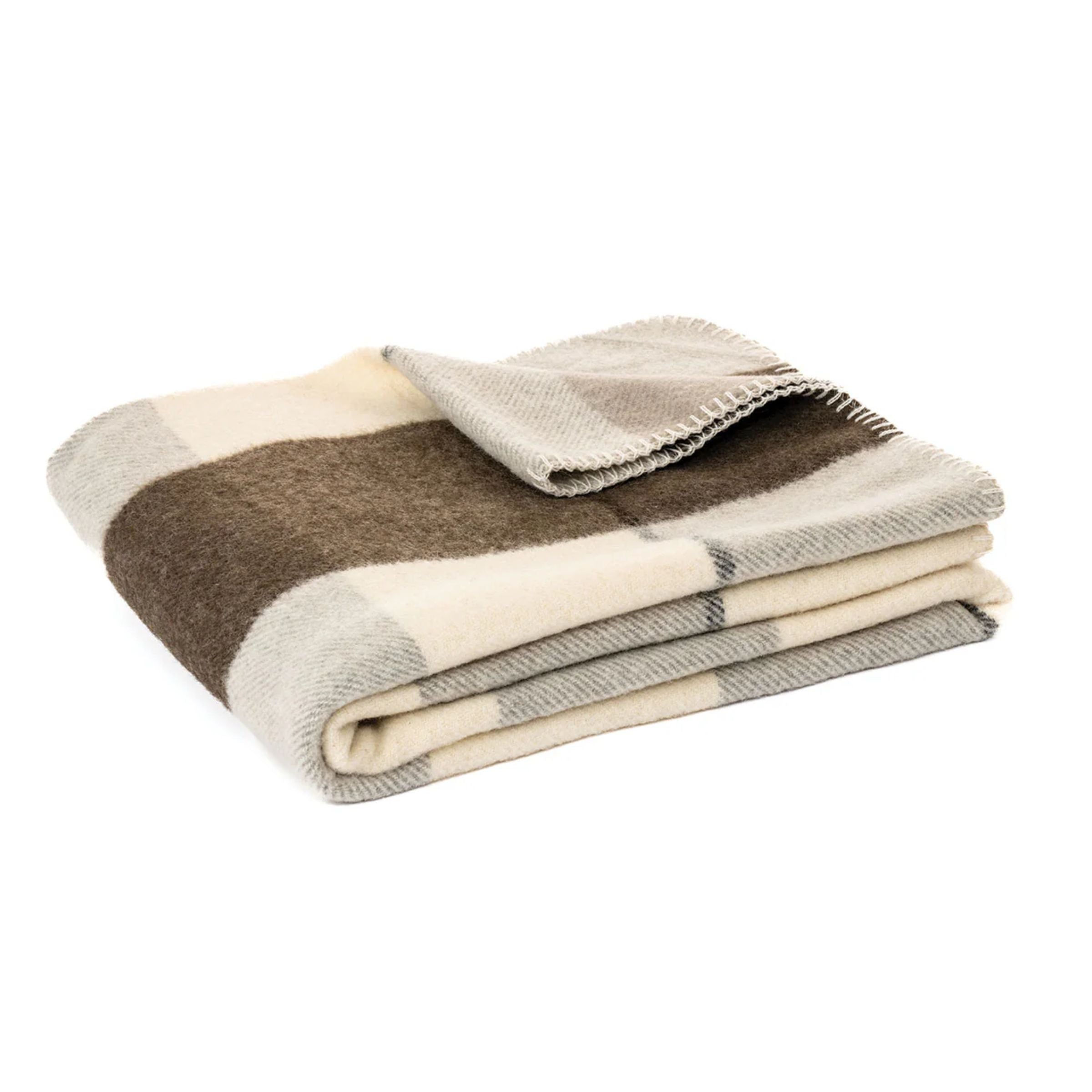 Fudge Plaid Wool Throw