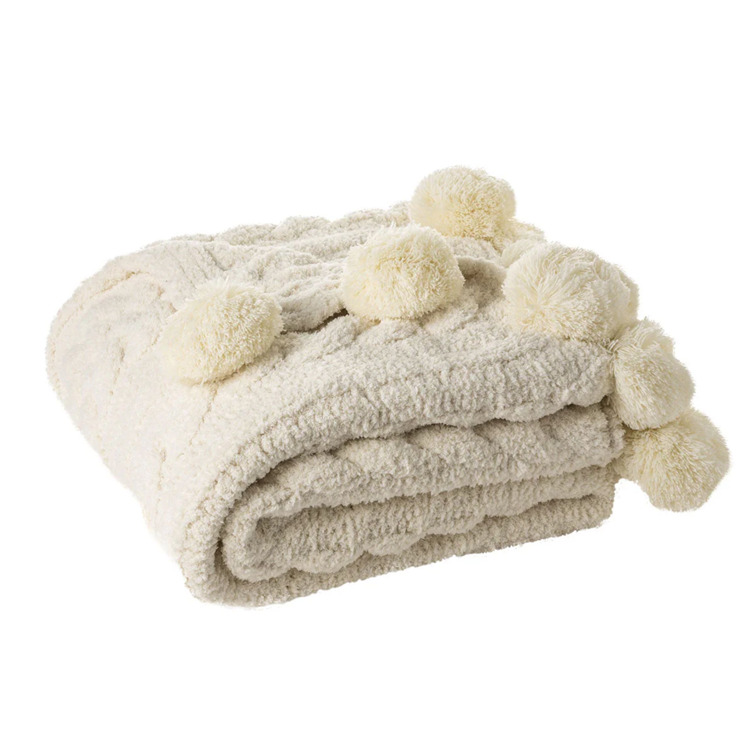 Jujube Cream Knit Throw